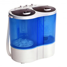 Load image into Gallery viewer, Portable Compact Twin Tub Mini Washing Machine