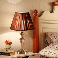 Load image into Gallery viewer, 13" Antique Brass Bedroom LED Bulb Table Lamp