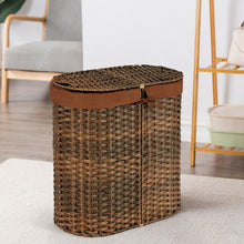 Load image into Gallery viewer, Handwoven Laundry Hamper Basket with 2 Removable Liner Bags-Brown