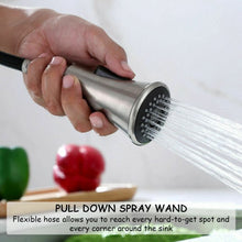 Load image into Gallery viewer, Pull-down Single Handle Brushed Nickel Kitchen Faucet