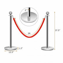 Load image into Gallery viewer, 6 pcs Stanchion Posts Queue Pole