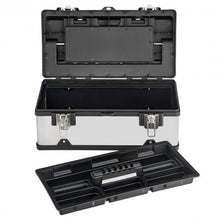 Load image into Gallery viewer, 18" Tool Box Stainless Steel and Plastic Portable Organizer with Lid