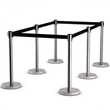 Load image into Gallery viewer, 6Pcs Crowd Control Barrier Retractable Queue Pole