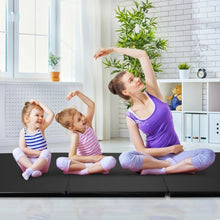 Load image into Gallery viewer, 6' x 4' Tri-Fold Gymnastics Mat Thick Folding Panel-Black