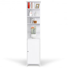 Load image into Gallery viewer, 72" H Bathroom Free Standing Floor Storage Shelving Cabinet