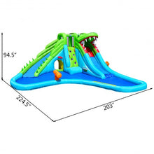 Load image into Gallery viewer, Crocodile Themed Inflatable Slide Bouncer with Two Water Slides