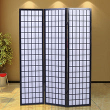 Load image into Gallery viewer, 3 Panel Wood Folding Privacy Room Divider-Black