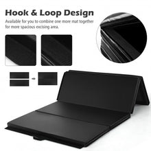 Load image into Gallery viewer, Gymnastics PU Mat Thick Folding Panel Gym Fitness Exercise-Black