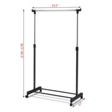 Load image into Gallery viewer, Adjustable Rolling Garment Rack Clothes Hanger