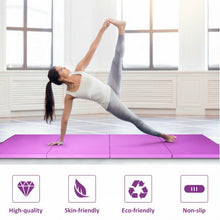 Load image into Gallery viewer, 8' x 4' x 2" Folding Gymnastics Tumbling Mat-Purple