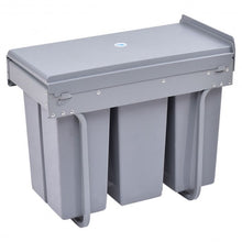 Load image into Gallery viewer, 8 gal 3 Compartment Pull Out Recycling Waste Bin
