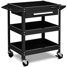 Load image into Gallery viewer, Rolling Tool Cart Mechanic Cabinet Storage ToolBox Organizer with Drawer-Black
