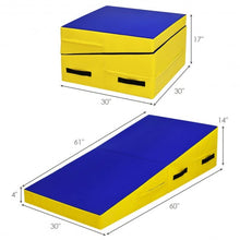 Load image into Gallery viewer, Folding Incline Mat Slope Cheese Gymnastics Gym Exercise Yellow