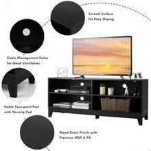 Load image into Gallery viewer, 58" Modern Entertainment Media Center Wood TV Stand-Black