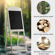 Load image into Gallery viewer, Vintage Folding Chalkboard Easel with Display Shelf