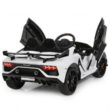 Load image into Gallery viewer, 12 V Licensed Lamborghini SVJ RC Kids Ride On Car with Trunk and Music-White