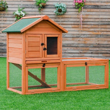 Load image into Gallery viewer, Outdoor Wooden Rabbit Bunny Chicken Coops Cages with Tray