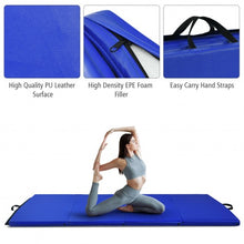 Load image into Gallery viewer, Gymnastics PU Mat Thick Folding Panel Gym Fitness Exercise-Navy