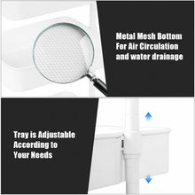 Load image into Gallery viewer, 3-Tier Metal Rolling Storage Cart Mobile Organizer with Adjustable Shelves-White