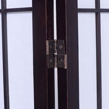 Load image into Gallery viewer, 3 Panels Printing Flower Solid Wood Room Screen-Black