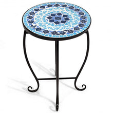 Load image into Gallery viewer, Outdoor Indoor Steel Accent Plant Stand Cobalt Table-Blue