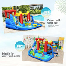 Load image into Gallery viewer, Inflatable Bouncer Bounce House with Water Slide Splash Pool without Blower