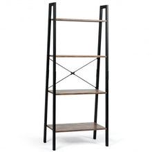 Load image into Gallery viewer, 4-Tier Ladder Shelf Ladder Bookcase Bookshelf Display Rack Plant Stand