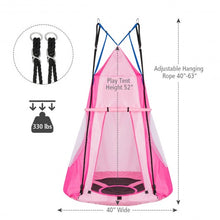 Load image into Gallery viewer, Kids Hanging Chair Swing Tent Set-Pink