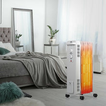 Load image into Gallery viewer, 1500 W Oil-Filled Heater Portable Radiator Space Heater w/Adjustable Thermostat