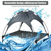 Load image into Gallery viewer, Portable Elevated Outdoor Pet Bed with Removable Canopy Shade-42"