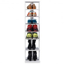 Load image into Gallery viewer, Wooden Shoebox Stand 7 Tiers Shoe Rack Organizer