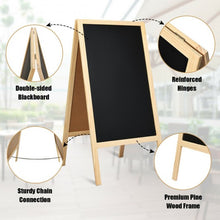 Load image into Gallery viewer, A-Frame Chalkboard Sign with Eraser & Chalk-Natural