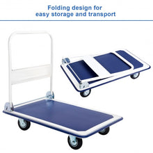 Load image into Gallery viewer, 660lbs Folding Platform Cart Dolly Hand Truck