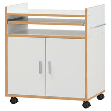 Load image into Gallery viewer, Rolling Kitchen Trolley Microwave Cart Storage Cabinet with Removable Shelf