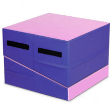 Load image into Gallery viewer, Folding Wedge Exercise Gymnastics Mat with Handles-Purple