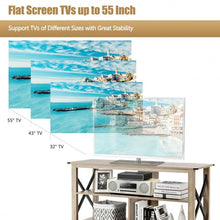 Load image into Gallery viewer, Modern Farmhouse TV Stand Entertainment Center for TV's up to 55" w/Open Shelves