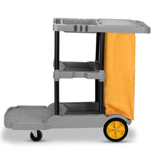 Load image into Gallery viewer, Commercial Janitorial Cleaning Cart 3 Shelf Housekeeping Ultility Cart