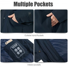 Load image into Gallery viewer, Women's Hooded Long Down Coat with Faux-fur Trim-Navy-M