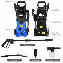 Load image into Gallery viewer, 1800W 2030PSI Electric Pressure Washer Cleaner with Hose Reel-Blue