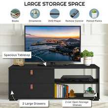 Load image into Gallery viewer, Entertainment Media TV Stand with Drawers-Black