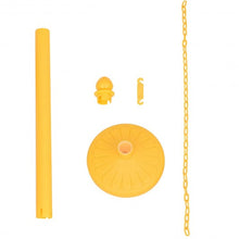 Load image into Gallery viewer, 6PC Set 39.5" Chain C-Hooks Fillable Base Plastic Stanchion -Yellow