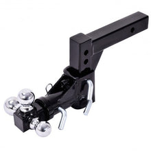 Load image into Gallery viewer, Triple Ball Swivel Adjustable Drop Turn Trailer Tow Hitch Mount