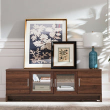 Load image into Gallery viewer, 70" Media Entertainment TV Stand with Storage Cabinet-Walnut