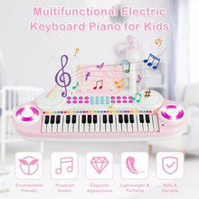 Load image into Gallery viewer, Multifunctional 37 Electric Keyboard Piano with Microphone-Pink