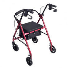 Load image into Gallery viewer, Rollator Walker with Curved Back & Soft Seat