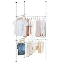 Load image into Gallery viewer, Double 2 Tier Adjustable & Telescopic Clothes Hangers