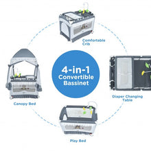 Load image into Gallery viewer, Portable Baby Playpen Crib Cradle with Carring Bag-Gray