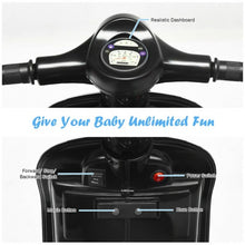 Load image into Gallery viewer, 6V Kids Ride On Vespa Scooter Motorcycle for Toddler-Black