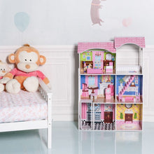 Load image into Gallery viewer, 46" Pink Dollhouse w/ Furniture