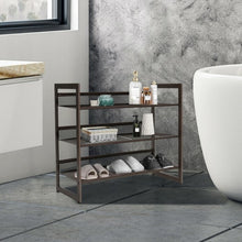 Load image into Gallery viewer, Adjustable to Flat or Slant Shoe Organizer Stand-3-Tier